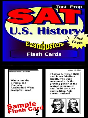 cover image of SAT 2 US History Test&#8212;Exambusters Flashcards
